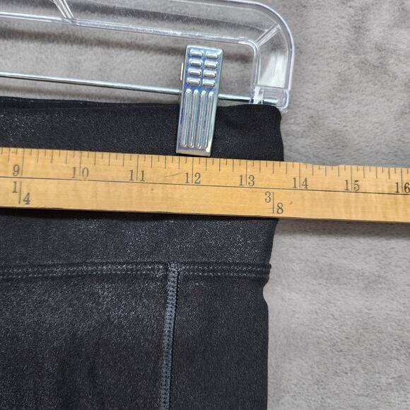 Victoria's Secret PINK Ultimate Womens SMALL Black Sparkle Leggings Pockets Yoga - Picture 6 of 8